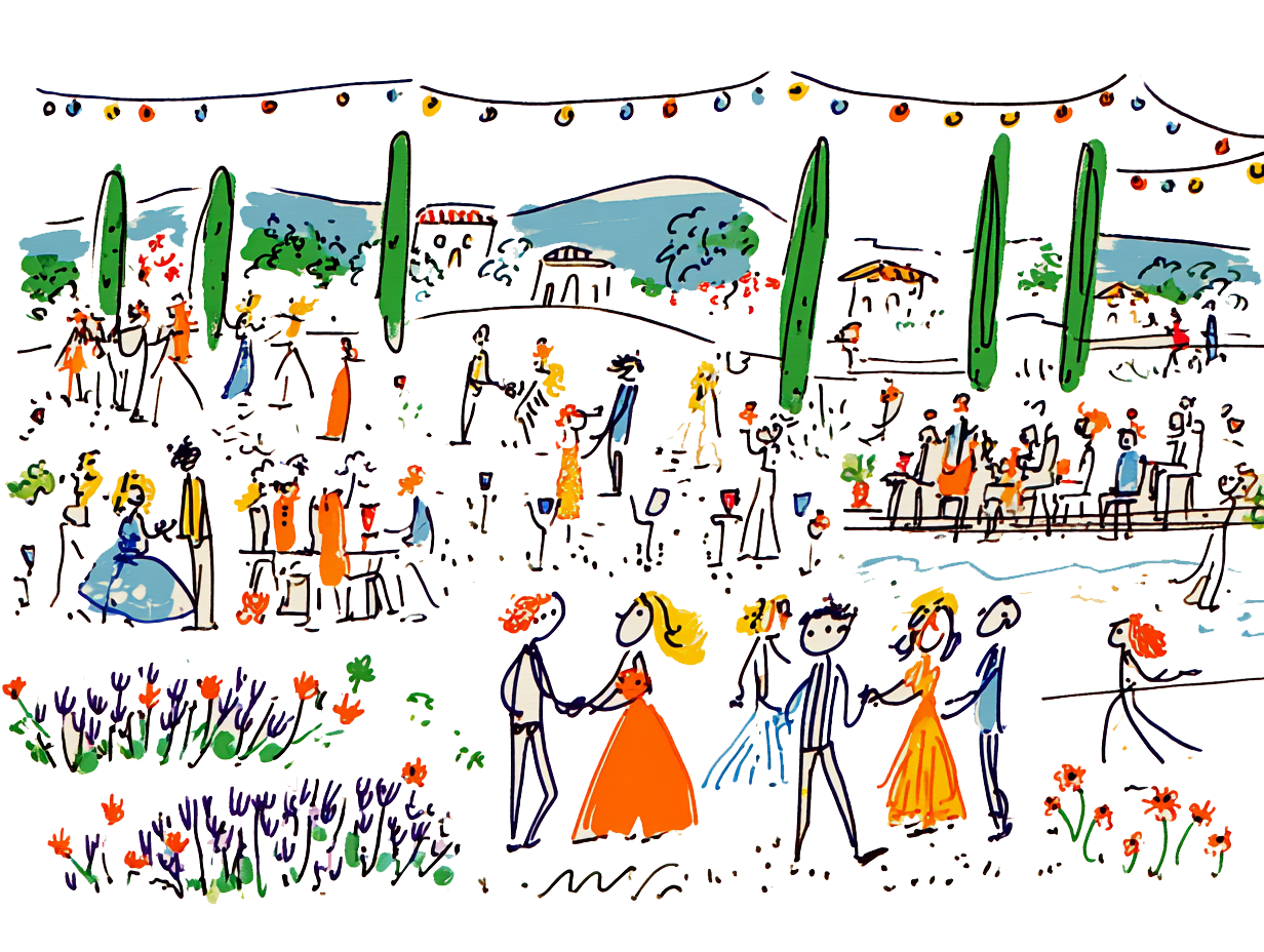 Soirée dansante sous les guirlandes